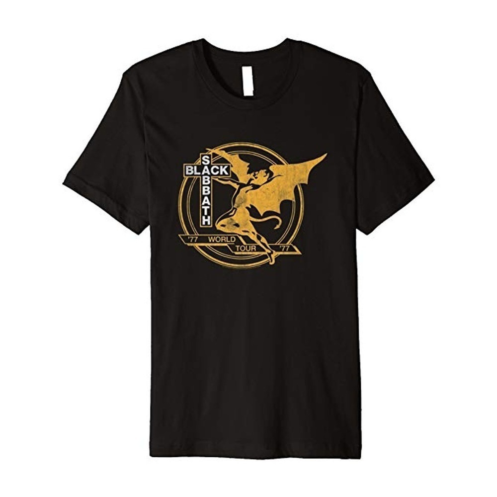 Black Sabbath World Tour 77 Adult Tshirt